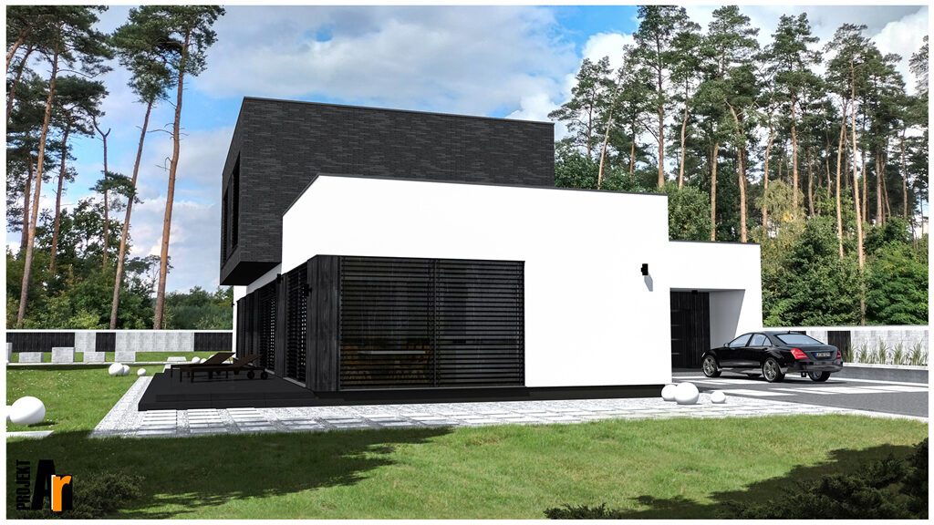 Architekt Poznań projekt indywidualny dom energooszczędny dach płaski Paweł Czernicki-Podraża Projekt AR